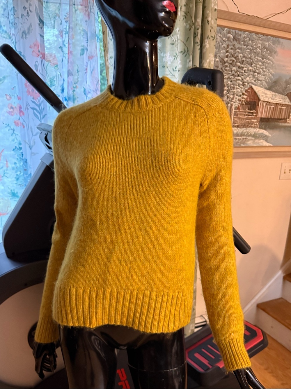 J. Crew Women's Crewneck Sweater in Mustard Yellow